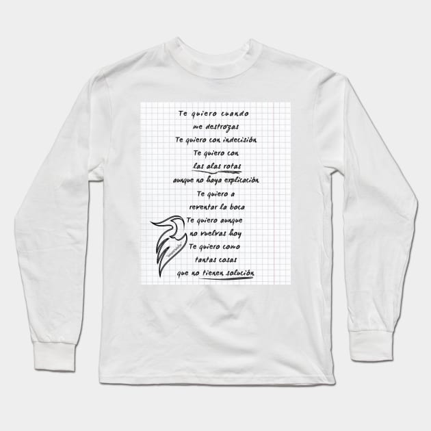 Songs in Spanish: Sicericide of the Spanish musician Leiva. Music in Spanish. Long Sleeve T-Shirt by Rebeldía Pura